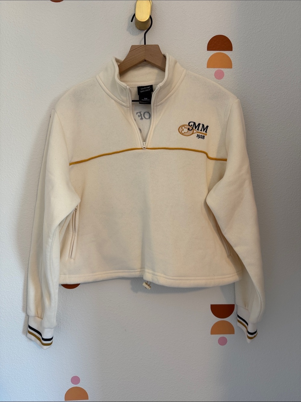 Disney Cream Pullover Fleece with Black Logo Tag N0021